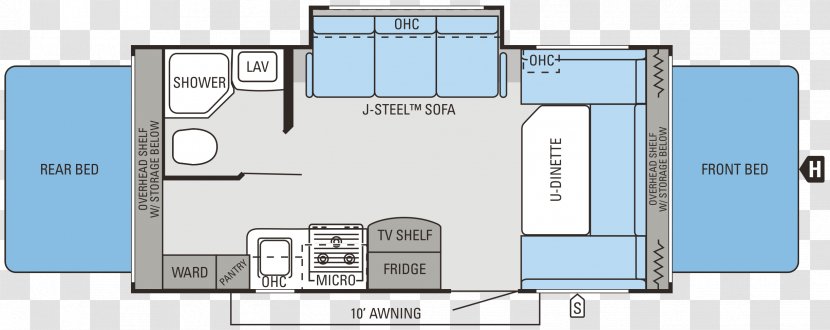 Floor Plan Campervans Caravan Jayco, Inc. House - Elevation Transparent PNG