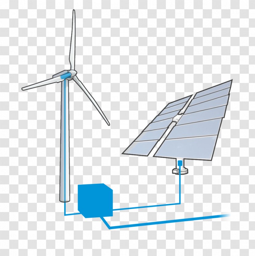 Wind Turbine Energy Line Transparent PNG