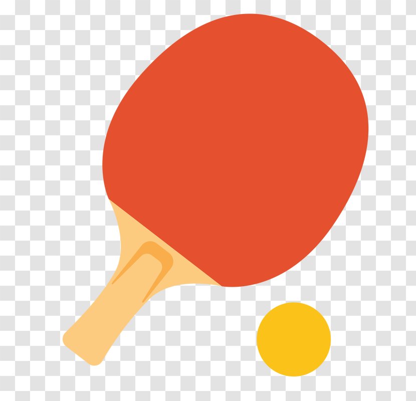 Ping Pong Paddles & Sets Emoji Racket Sports - Orange Transparent PNG
