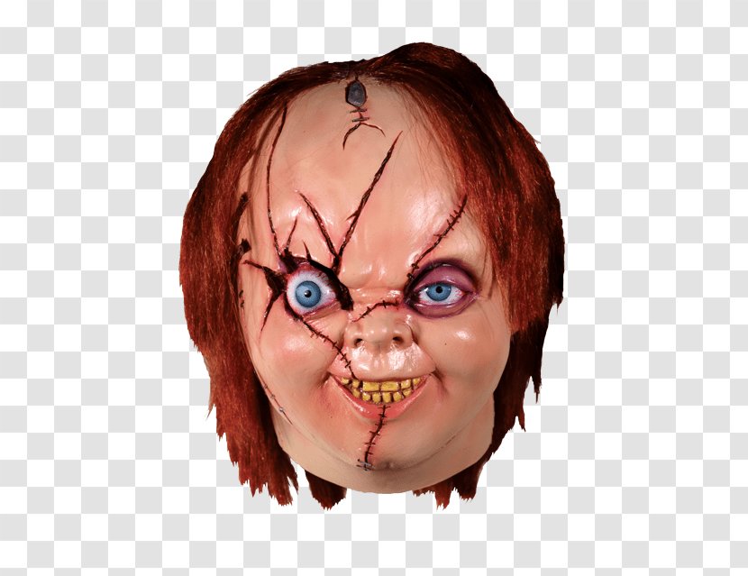 Chucky Tiffany Child's Play Mask Costume - Chin Transparent PNG