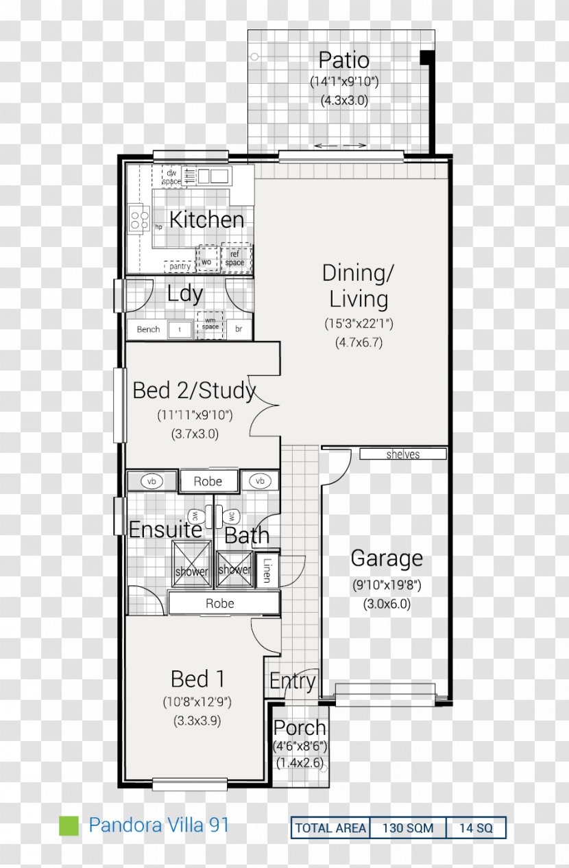 Floor Plan Design Open Victoria Point Bedroom - Bathroom Transparent PNG