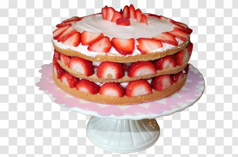 Strawberry Pie Cream Cheesecake Tart Sponge Cake - Bavarian Transparent PNG
