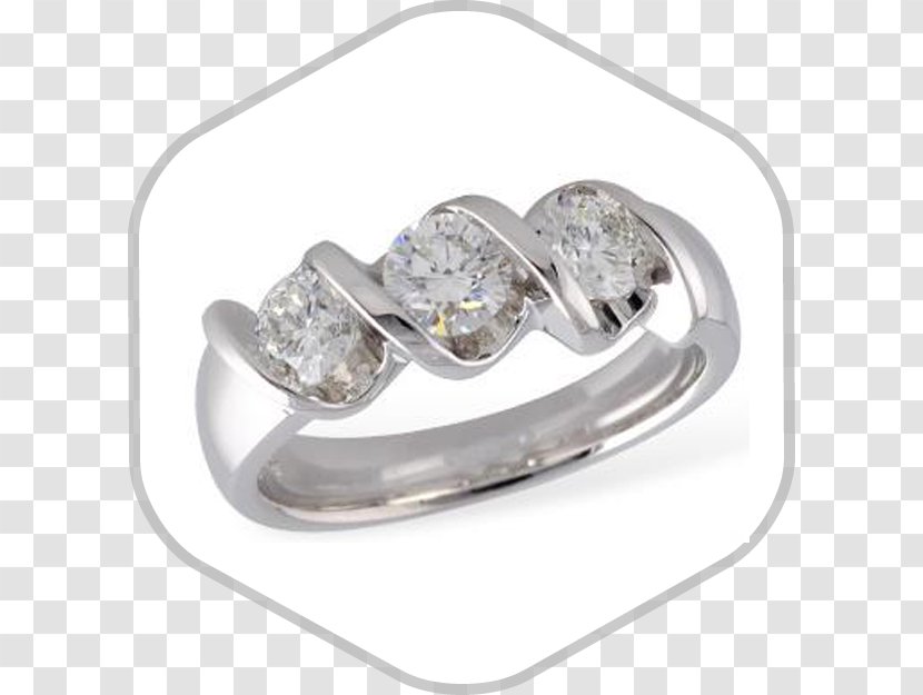 Body Jewellery Gemstone Diamond Silver - Wedding Ring Transparent PNG