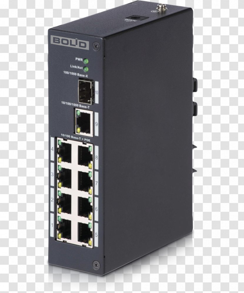 Power Over Ethernet IEEE 802.3 Network Switch - Hub - Host Supply Transparent PNG