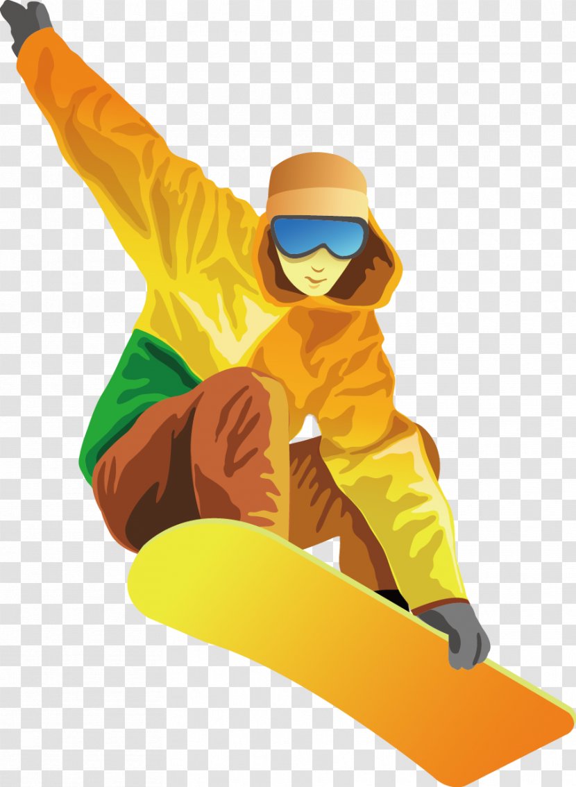 Skiing Download Winter Skateboard - Yellow Transparent PNG