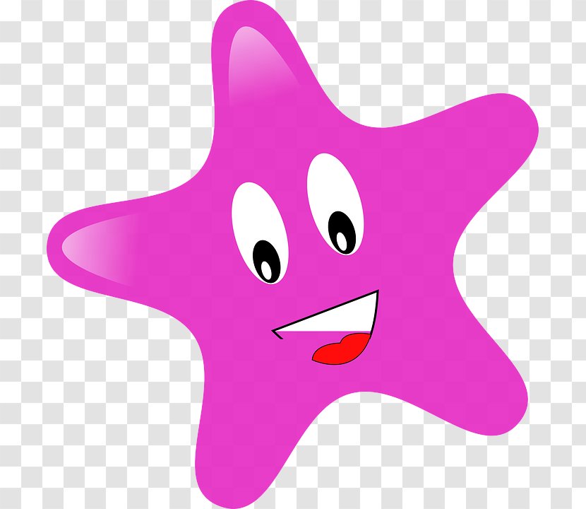 Pink Cartoon Purple Violet Starfish - Material Property Star Transparent PNG