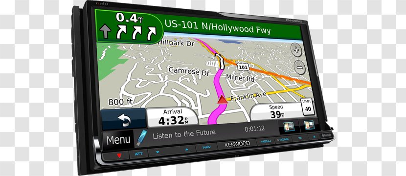 GPS Navigation Systems Car Automotive System Vehicle Audio Kenwood Corporation - Multimedia Transparent PNG