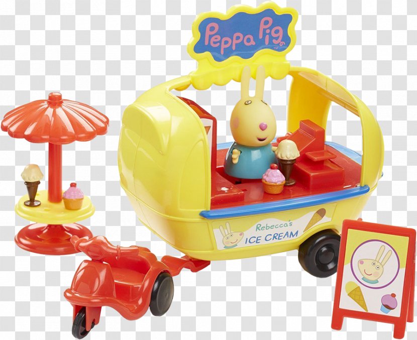 Ice Cream Game Truck Bateau Hors-bord Des Vacances Peppa Pig + 2 Figurines Toy - Playset - Cart Transparent PNG