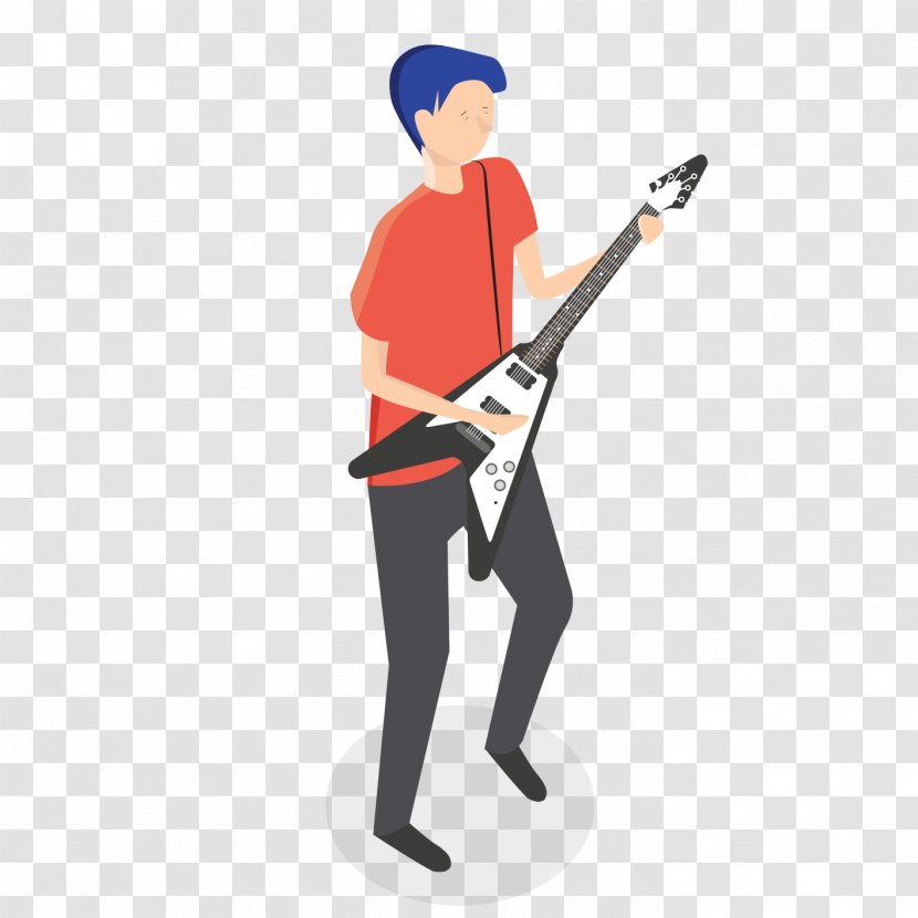 Guitar Cartoon - Plucked String Instruments - Musician Transparent PNG