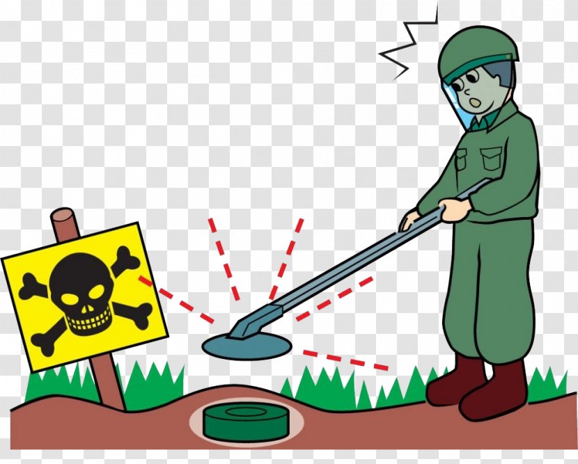 Minesweeper Land Mine Soldier - Grass - Green Soldiers Transparent PNG