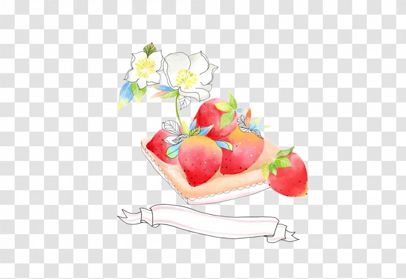 Illustration Digital Painting Image - Inkstick - Strawberry Cake Transparent PNG