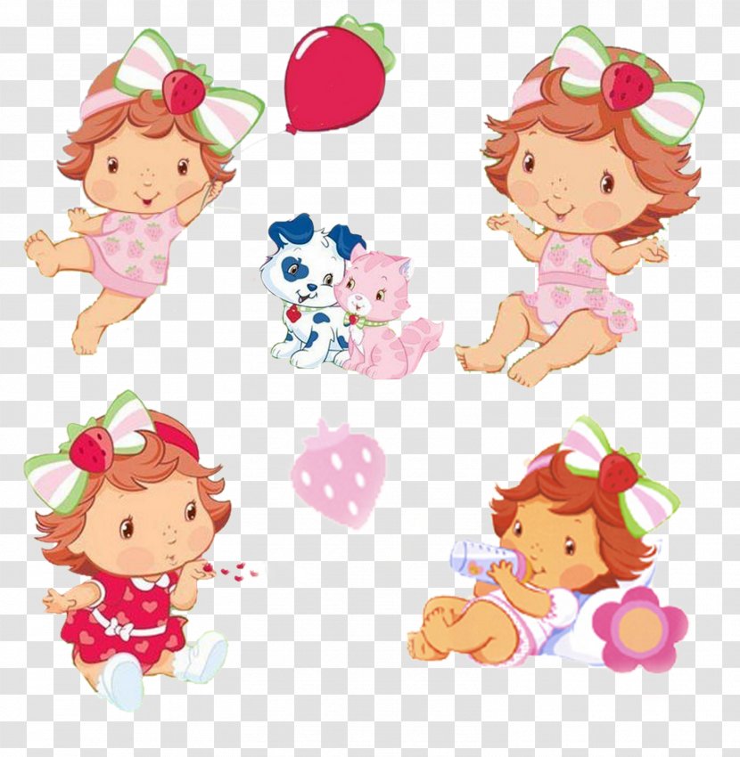 Strawberry Shortcake Child Photography Clip Art - Watercolor - Small Transparent PNG