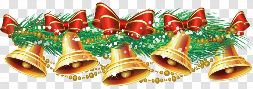 Christmas Jingle Bell Clip Art - Holiday - Golden Bells Transparent PNG