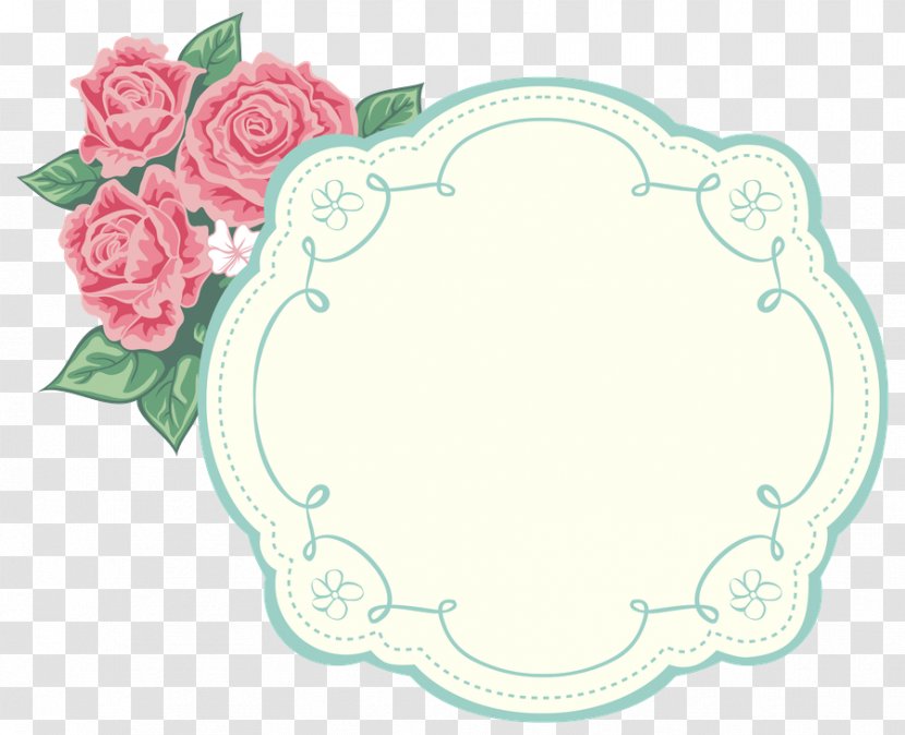 Pink Flower Cartoon - Tableware Rose Family Transparent PNG