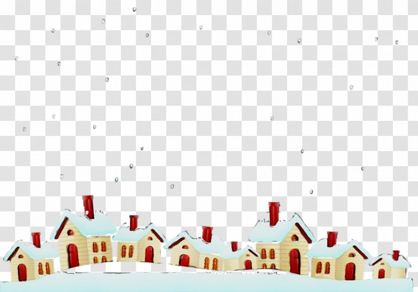 White Red Text Landmark Line - House Transparent PNG
