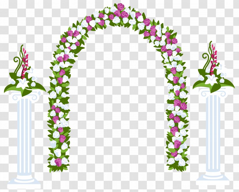 Arch Flower Clip Art - Flowering Plant - Wedding Floral Transparent PNG