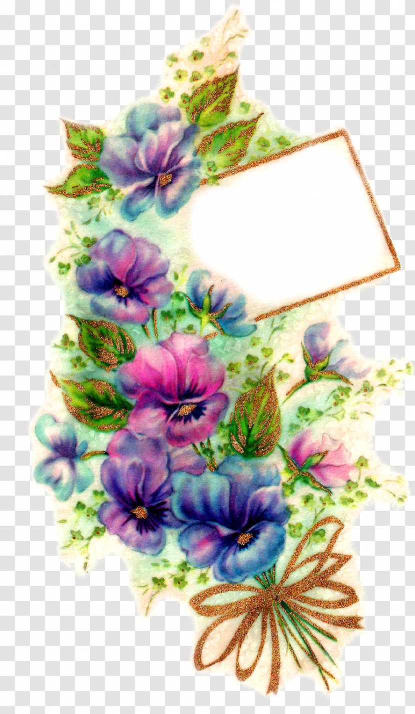 Floral Design Flower Bouquet Cut Flowers Pansy - Wildflower - Larkspur Transparent PNG