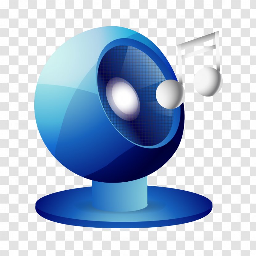 Loudspeaker Download Icon - Computer - Blue SPEAKER Transparent PNG