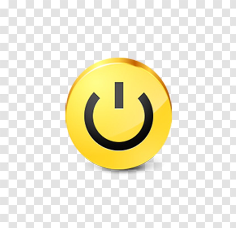 Smiley Yellow Font - Symbol - Start Up Button Transparent PNG