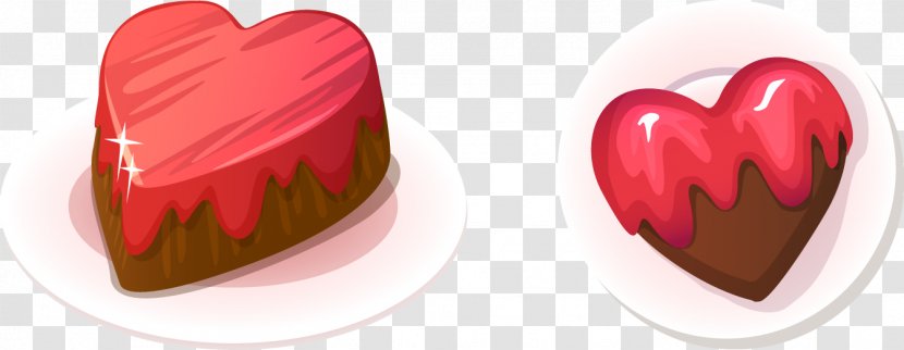 Heart Chocolate Euclidean Vector - Vecteur - Hand-painted On The Plate Of Heart-shaped Chocolates Transparent PNG