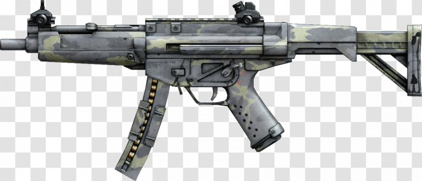 Heckler & Koch MP5 Airsoft Guns Umarex Submachine Gun - Flower - Silhouette Transparent PNG