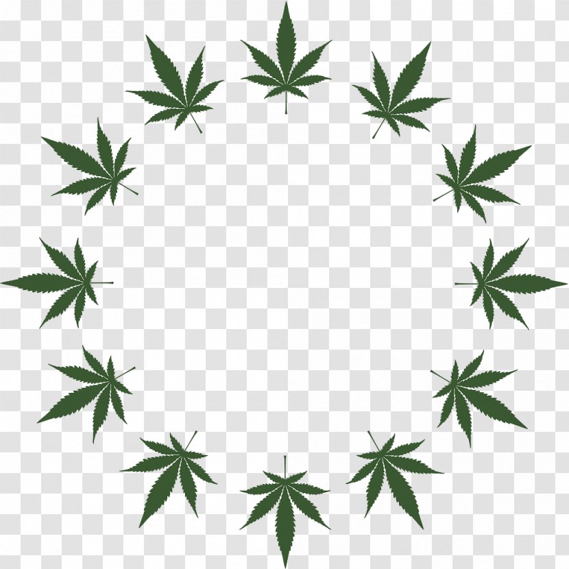 Paper Wall Decal Sticker Cannabis - Startup Company - The Plane Leaves Green Circle Transparent PNG
