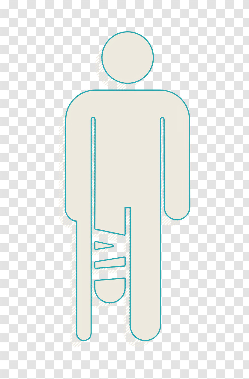 Medical Situations Pictograms Icon Broken Leg Icon Transparent PNG