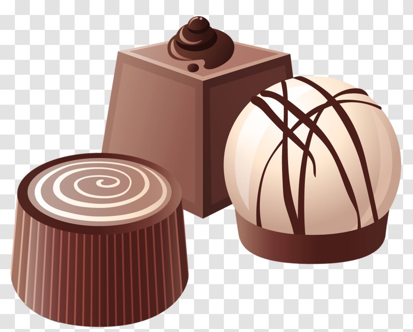Chocolate Truffle White Praline Bar Cupcake - Confectionery - Candy Transparent PNG