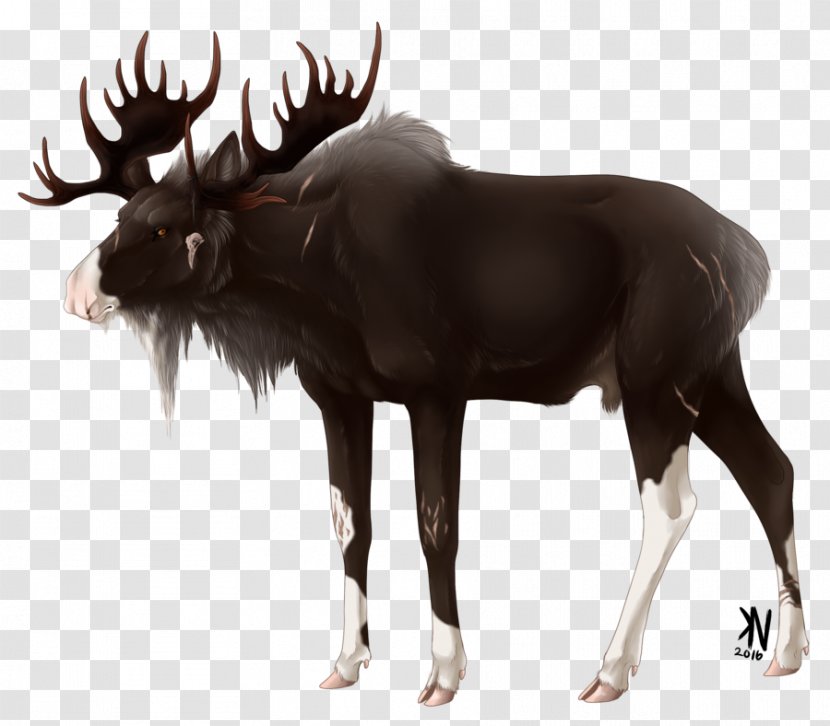 Moose Reindeer Cattle Antler Wildlife - Like Mammal - Mechanical Bull Transparent PNG