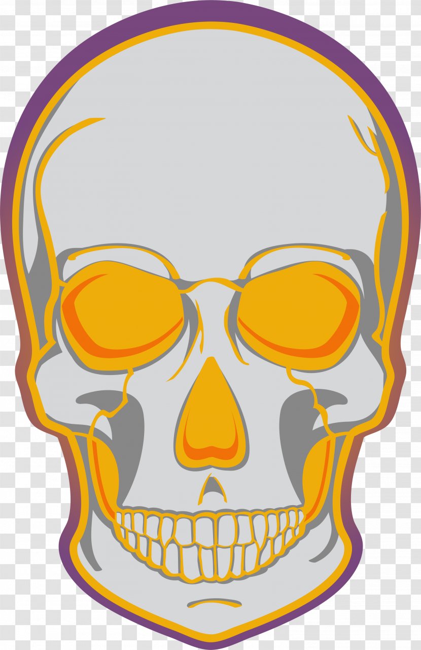 Skull Clip Art - Eyewear - Yellow Horror Transparent PNG
