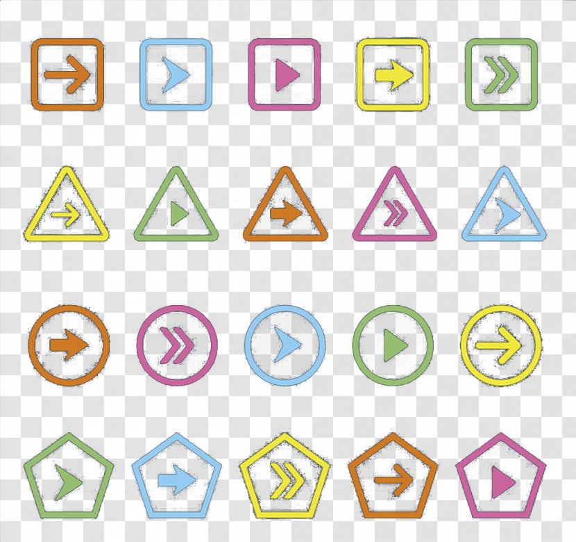Button Arrow Icon - Area - Various Buttons Vector Material Transparent PNG