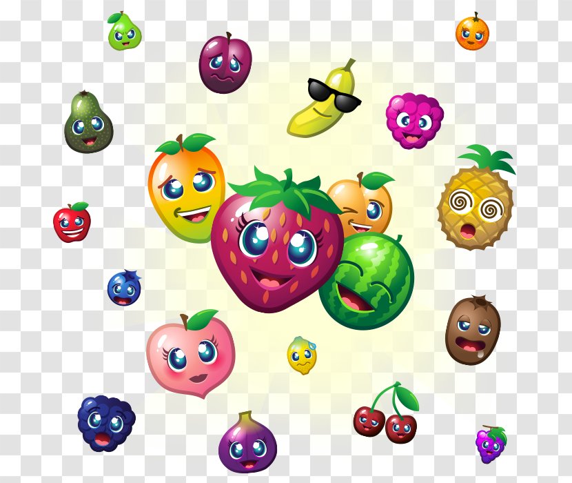Emoticon Smiley Clip Art - Fruit Puzzle Transparent PNG