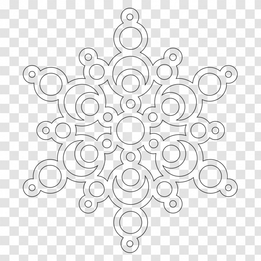 Coloring Book Mandala Snowflake Page Transparent PNG