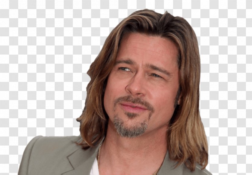 Brad Pitt Hairstyle Long Hair Fashion - Beard Transparent PNG