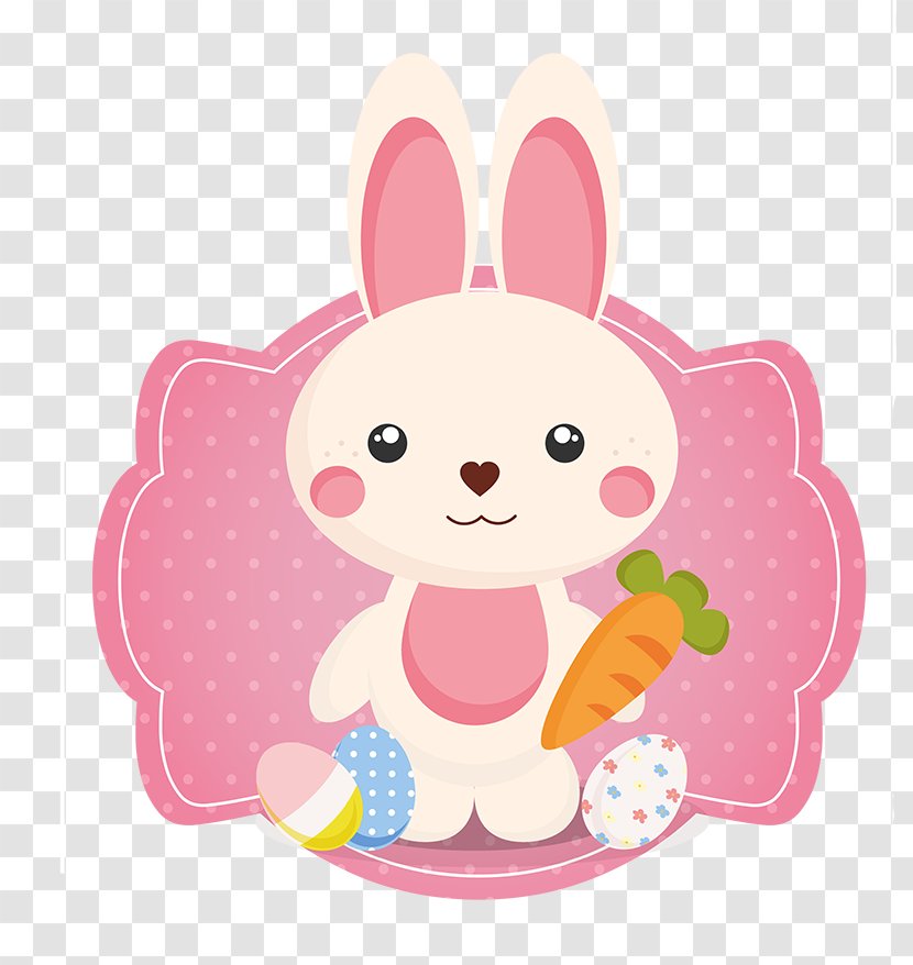 Easter Bunny Paper Label Adhesive - Mammal - Pascoa Transparent PNG