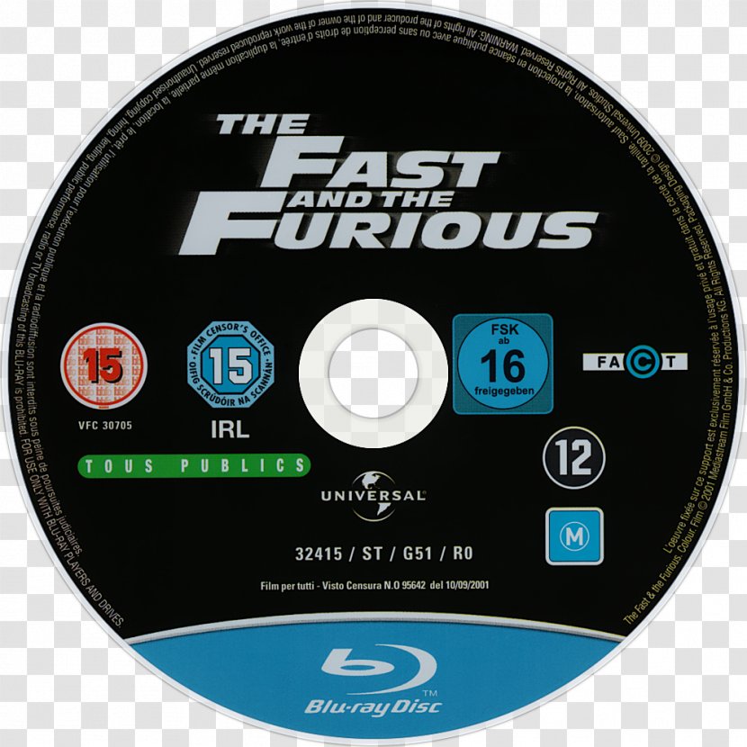 Blu-ray Disc Dominic Toretto Brian O'Conner Letty The Fast And Furious - 8 Transparent PNG