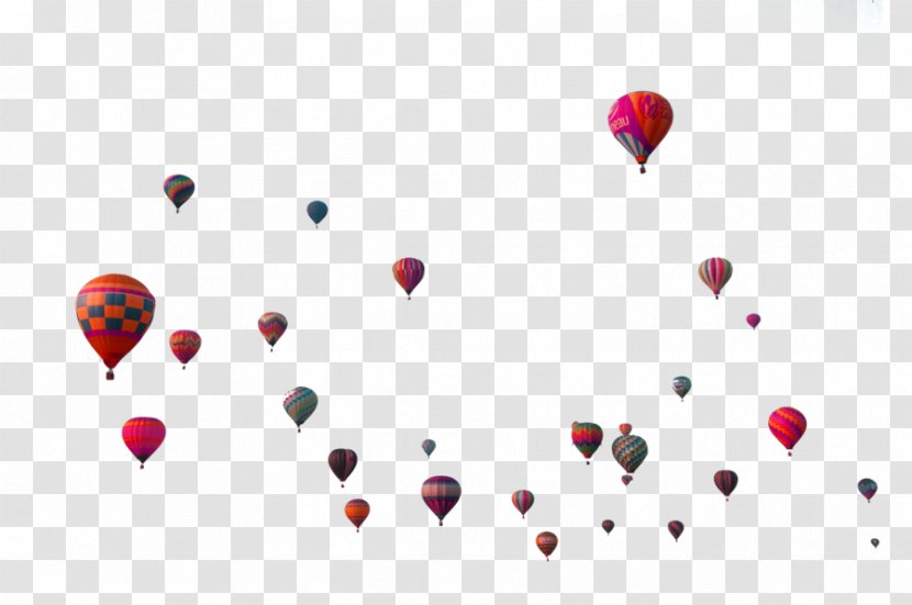 Image Editing - Watercolor - Colorful Simple Hot Air Balloon Floating Material Transparent PNG