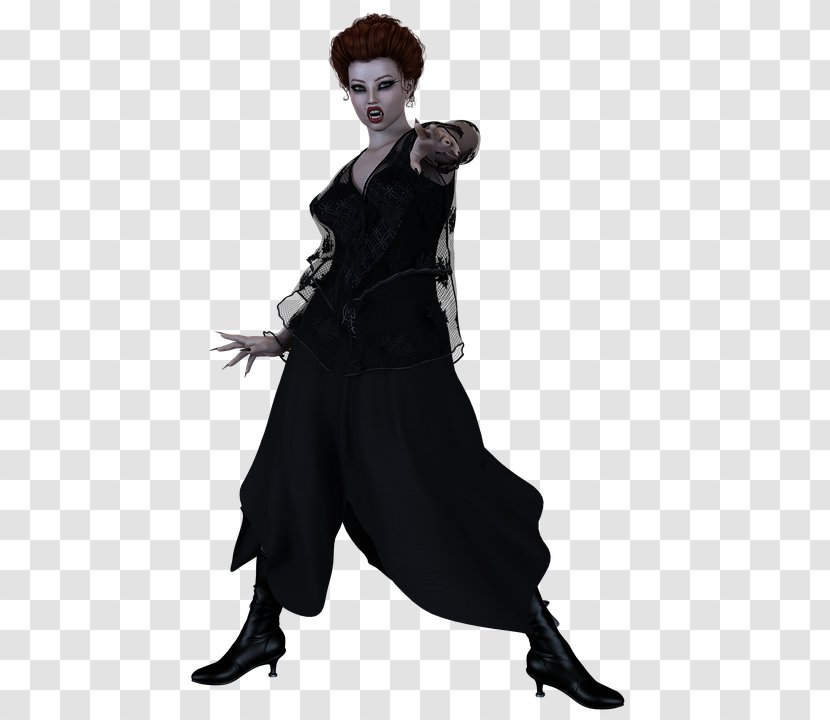 Vampire Gothic Fashion Model Transparent PNG
