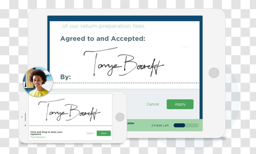 RightSignature Electronic Signature Digital Computer - Template Transparent PNG