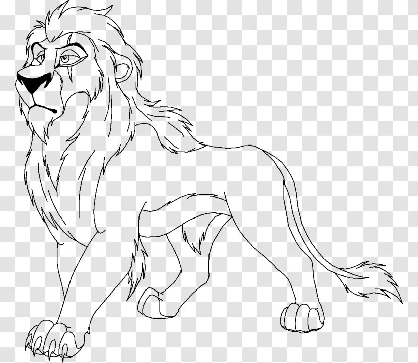 Scar Simba Mufasa Nala Sarabi - Black And White Transparent PNG