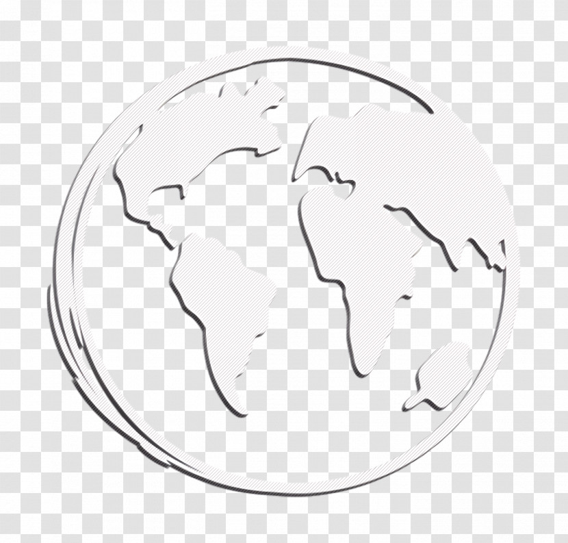 Earth Globe Sketch Icon Sketched Social Icon Sketch Icon Transparent PNG