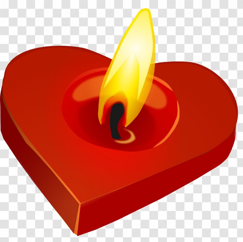 Candle Heart Clip Art - Candles Transparent PNG
