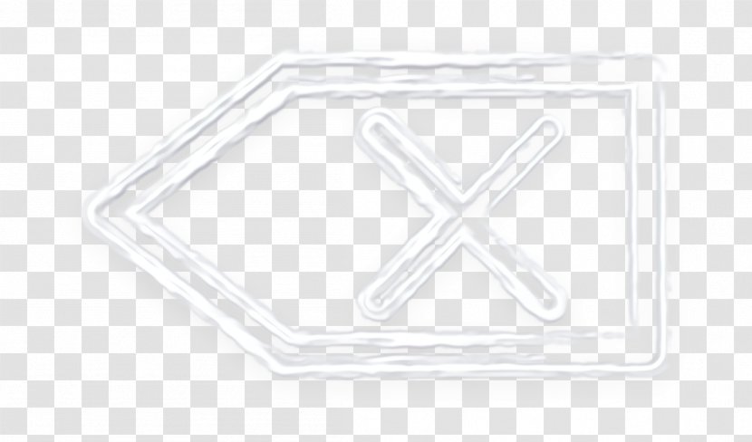 Backspace Icon Productivity Shape - Blackandwhite Symbol Transparent PNG