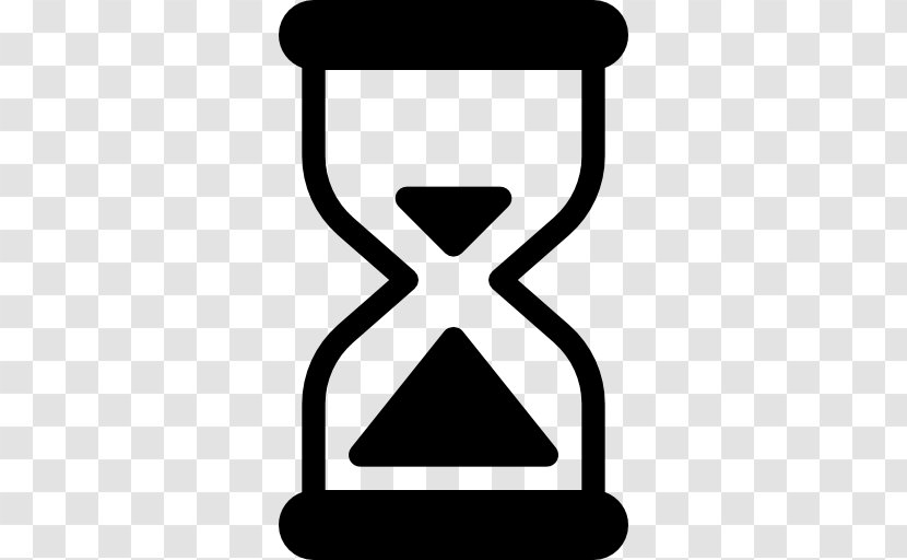 Clock Hourglass Timer - Black And White Transparent PNG