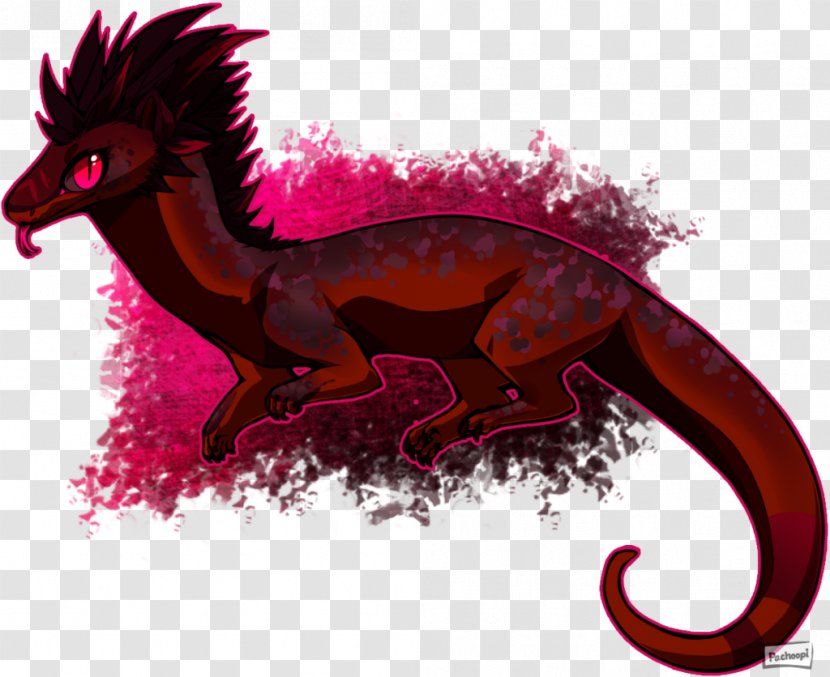 Dragon Dinosaur Cartoon Maroon - Tail - Ruby-throated Hummingbird Transparent PNG