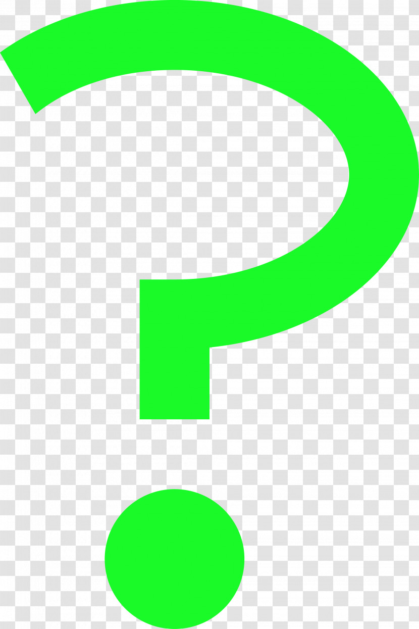 Green Question Mark Transparent PNG