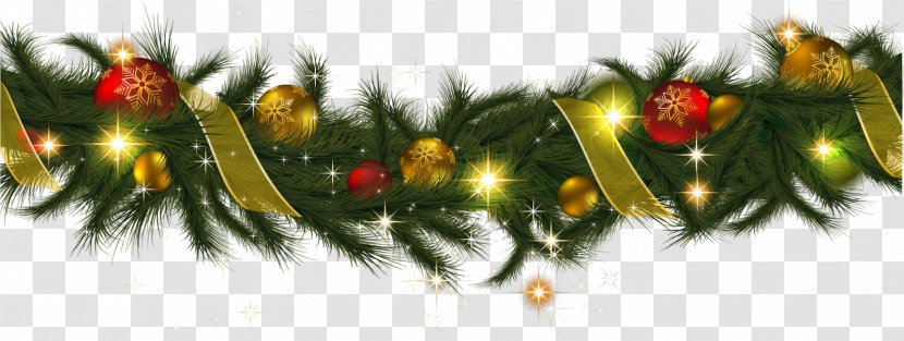 Garland Christmas Wreath Clip Art - Evergreen Transparent PNG