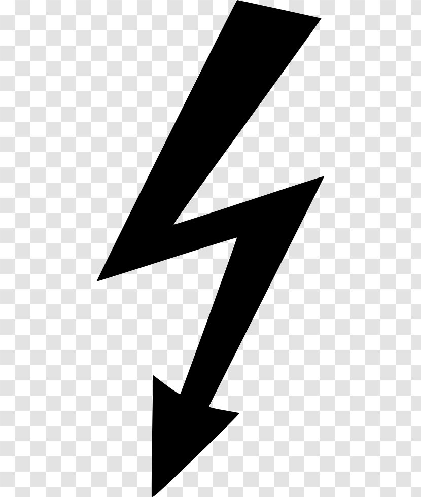 Electricity Angle Photography Lightning Font - Black And White Transparent PNG