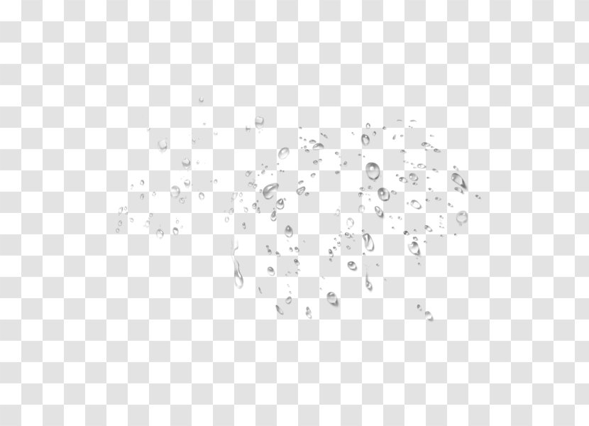 Black And White Drop - Floating Water Droplets Transparent PNG