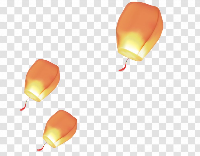 Qingming Lantern Icon - Orange - Floating Elements Transparent PNG